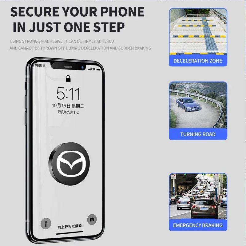 حامل هاتف مغناطيسي للسيارة قوس مغناطيسي جدار جبل دعم GPS لمازدا 2 3 5 M5 Ms CX-4 CX-5 CX6 M3 M6 MX3 MX5 Rx8