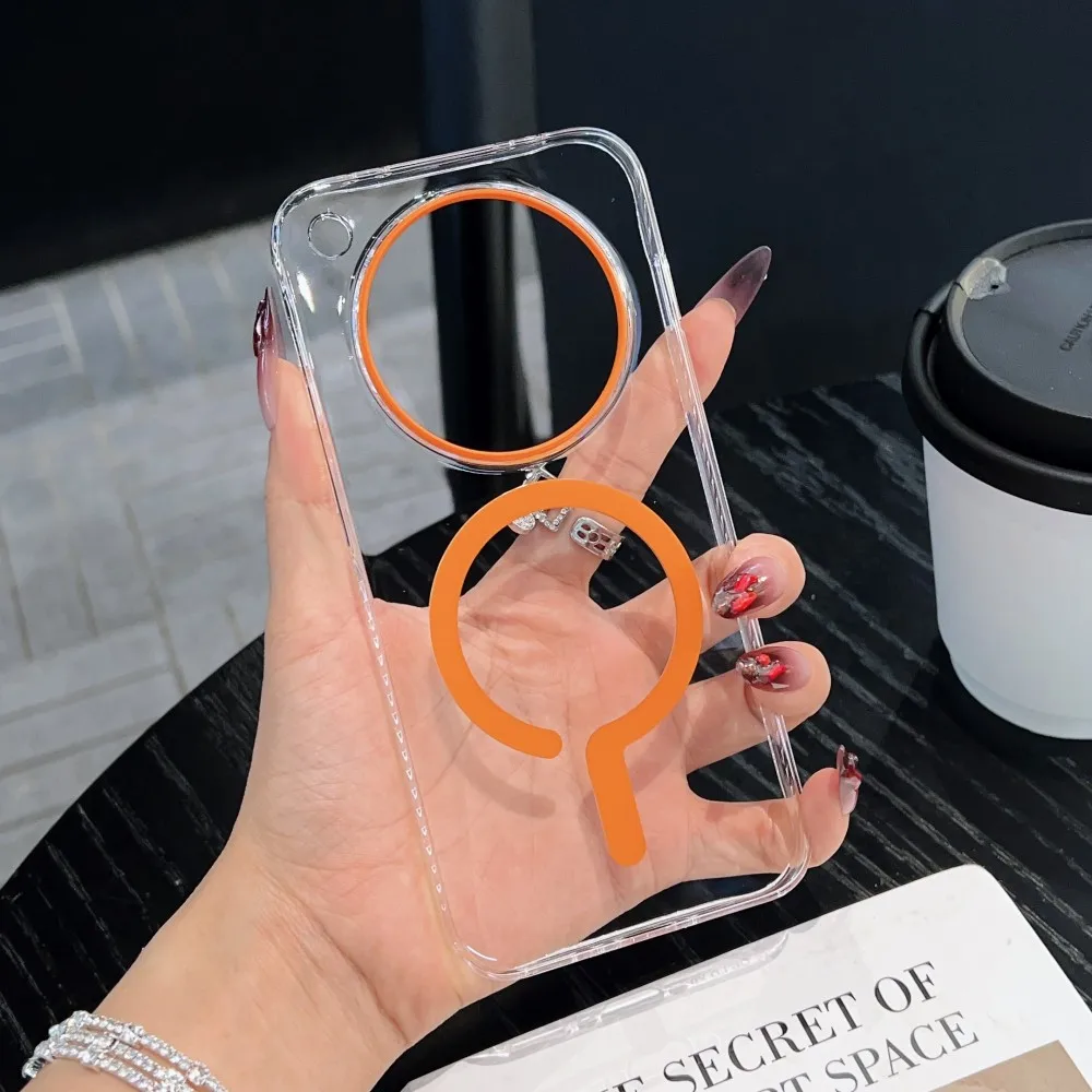 Capa protetora rígida transparente de PC com carregamento magnético sem fio para OPPO Find X9 Pro, compatível com Find X8 Ultra e X8S Plus