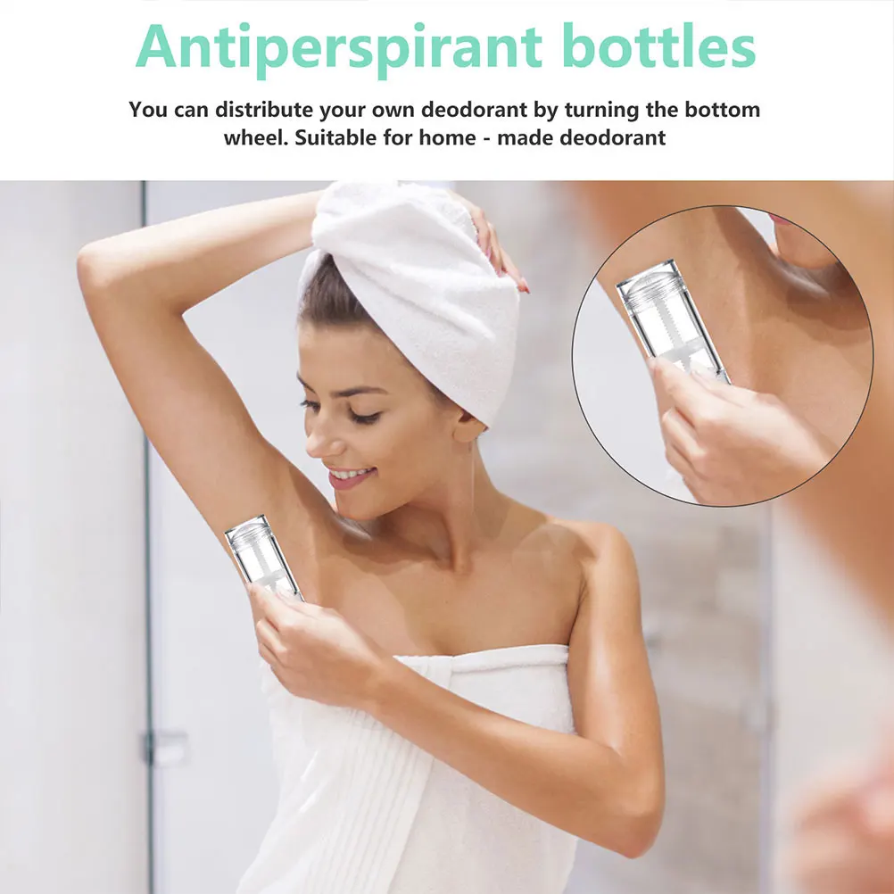 

5 Pcs Antiperspirant Bottle Cream Bottles Round Empty Plastic Pp Container for Miss with Lids