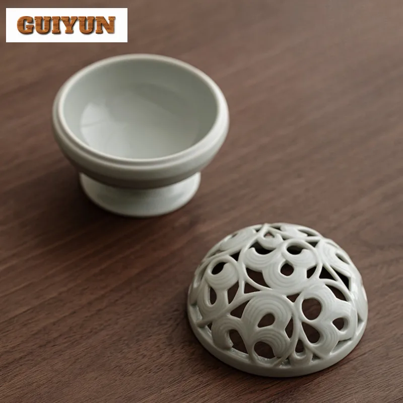 العتيقة نمط الأخضر الصقيل حامل البخور الجمالية زن حديقة البخور المعلقات عززات مبخرة حفل الشاي اكسسوارات الحرفية