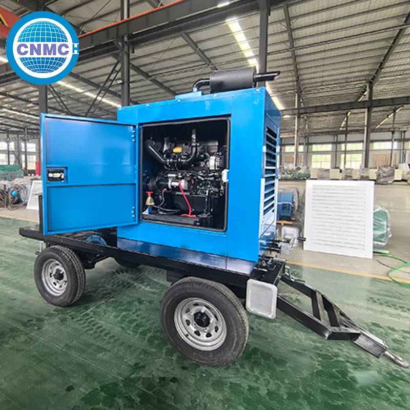 High Quality Towing Diesel Self Priming Pump Trailer High Suction Lift For Construction Site Basement Emergency Drainage