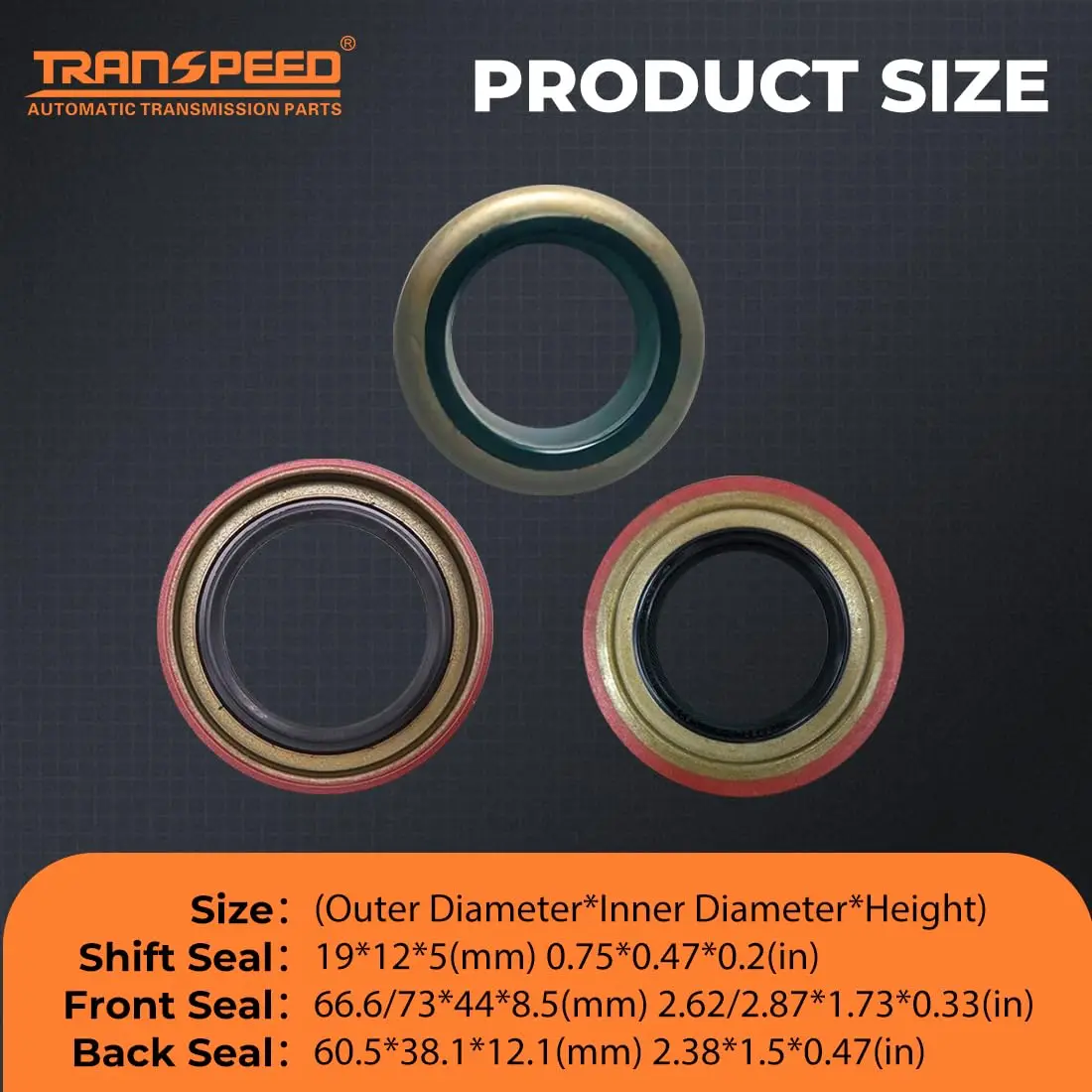 TRANSPEED 4L60E Transmission Oil Seal Set, 4L60/E Input Output  Shaft Seals Shift Oil Seal Compatible with Buick Cadillac Chevy