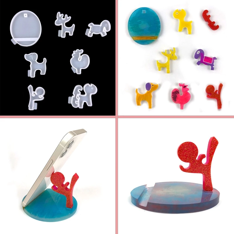 Phone Holder Epoxy Resin Mold Suitable for Home/office/tablet Computer Craft