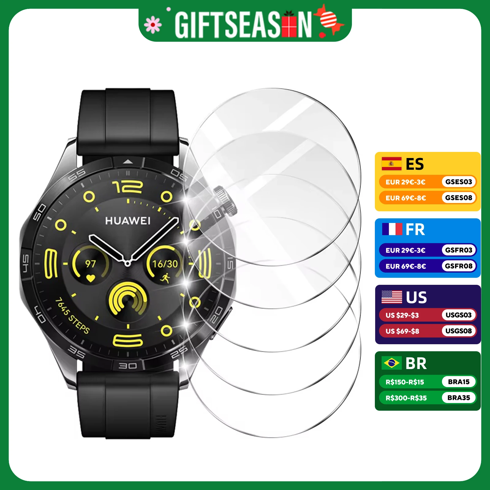 2.5D Screen Protector for Huawei Watch GT4 46mm Accessories Anti-Scratch Tempered Glass Huawei Watch GT 4 41mm Protection Film