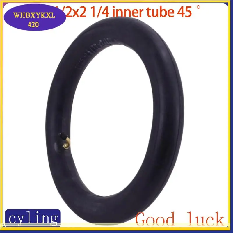 12 1/2x2 1/4 Inner Tube 45 Degree Valve Rubber Tire Inner Tube Replacement For Electric Scooter Kids Bike