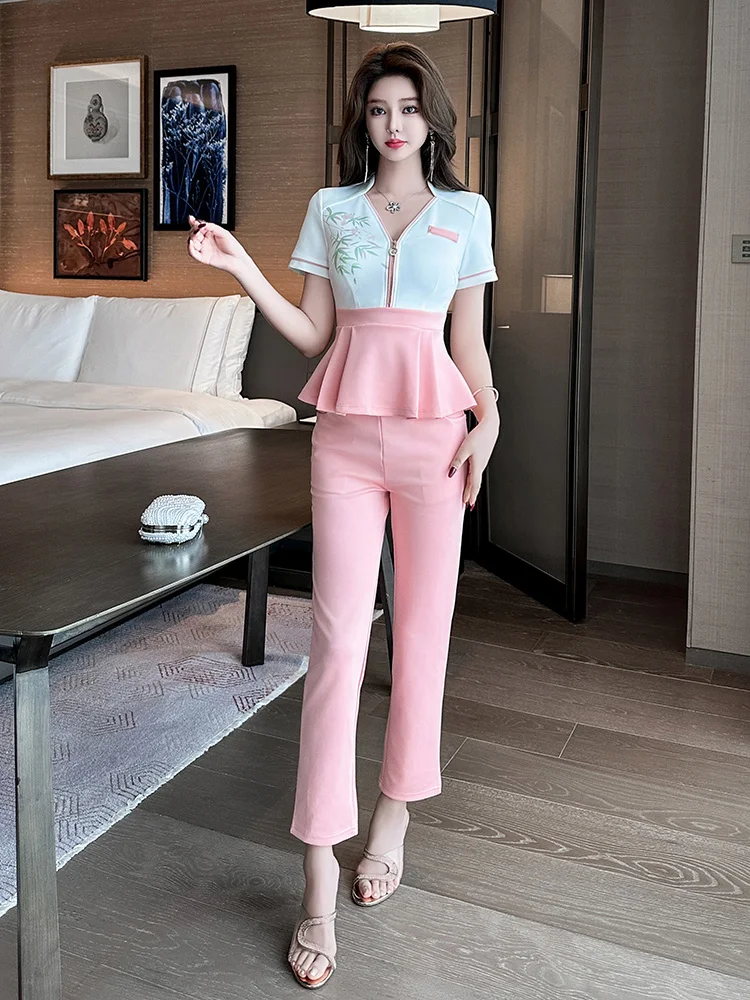 

Женский комплект униформы для спа-салонов: костюм для массажа ног, одежда для салонов красоты и оздоровления, рабочая форма для спа-салонов