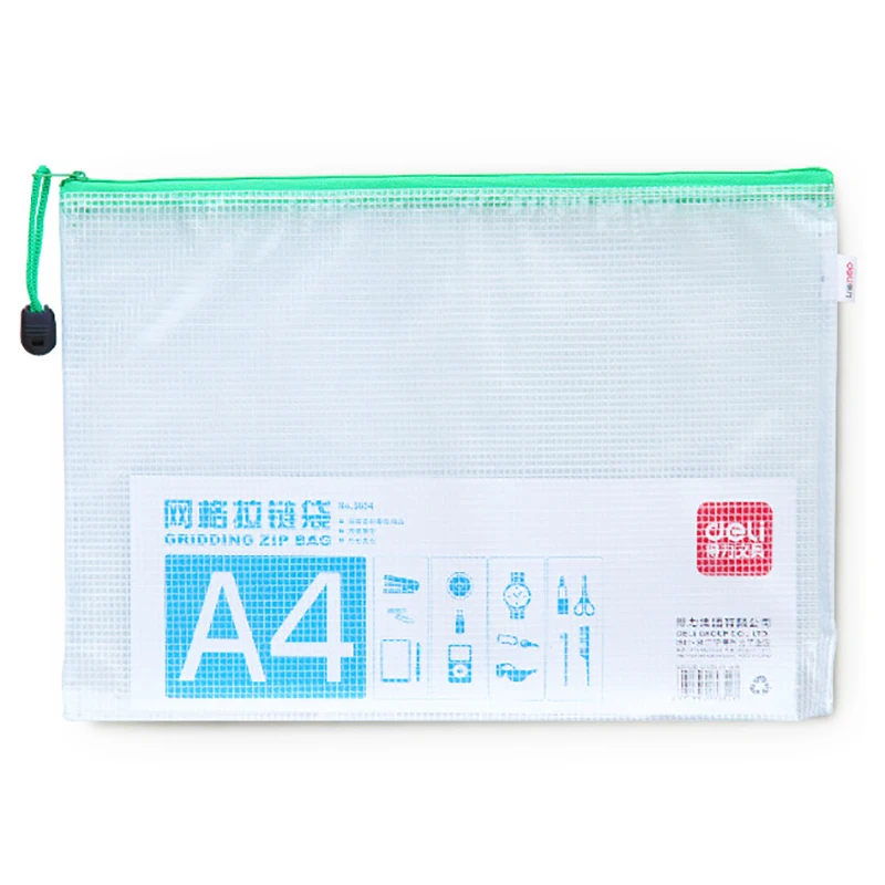 Deli A4ซิปโฟลเดอร์1 PC สีสุ่มปฏิบัติกันน้ำสำนักงานเครื่องเขียน5654