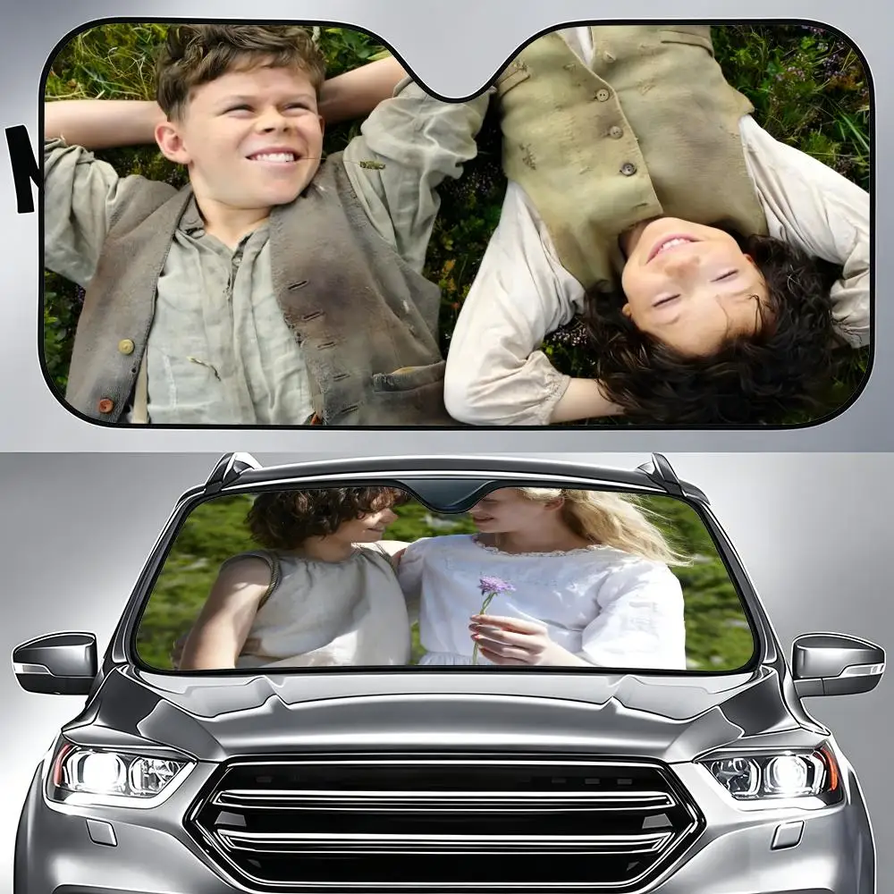 

Cartoon H-Heidi Sun Visor Aluminum Foil Windshield Sunshade, UV Protection Heat Insulation Reusable