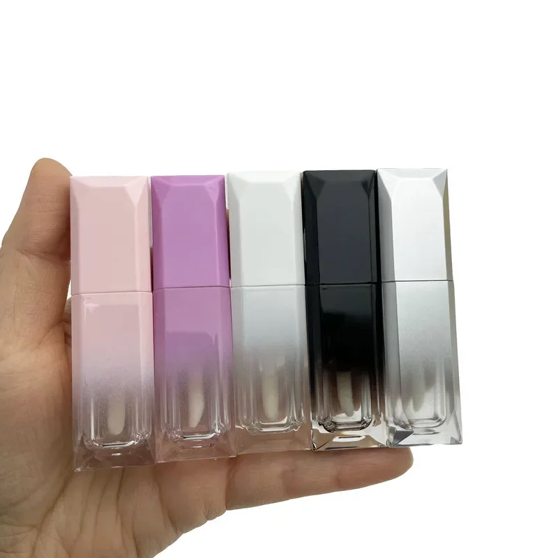 50 Stuks 5G/5Ml Draagbare Gradiënt Kleur Lipgloss Buizen Flessen Diy Hervulbare Lege Lippenbalsem Lippenstift Cosmetica Containers