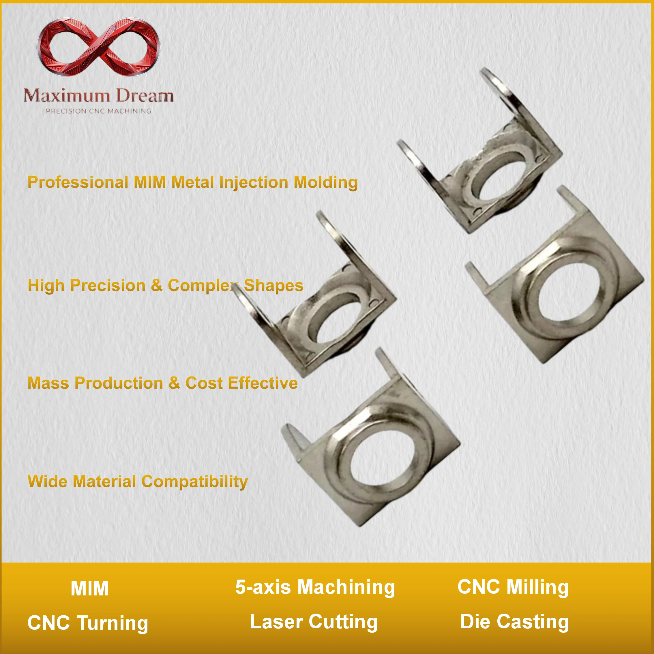 OEM MIM Powder Metallurgy Custom Complex Metal Components for Watch Smart Wearable 3C Electronic Industry