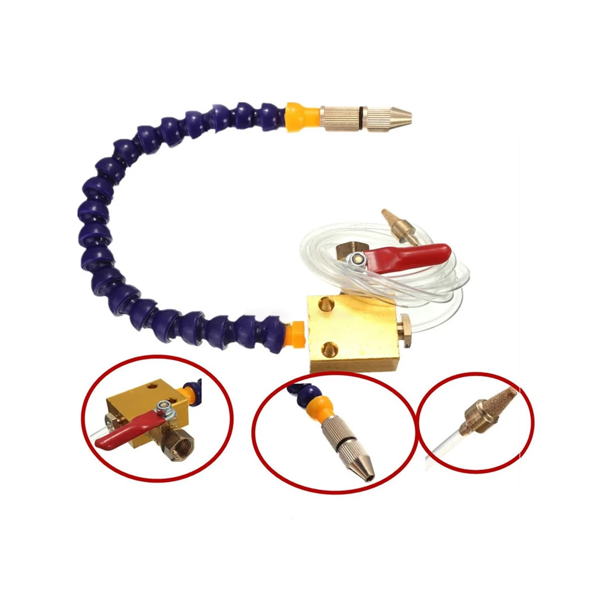 Spruzzatore di raffreddamento sistema di spruzzatura di lubrificazione A nebbia per tornio per tubi d'aria da 8Mm trapano per incisione macchina utensile con connettore A