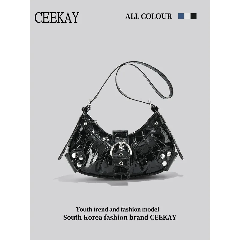 

Сумка CEEKAY Original Design Sweet Cool Spice Girl Locomotive, женская, новая модель 2025 года, с крокодиловым узором, на плечо, универсальная, стильная