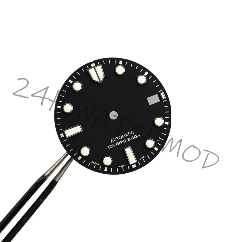 24h-WatchMod SPB187 green dial for NH35 movement 28.5mm fit japan NH35 DIAL and case super high Quality watch accessories