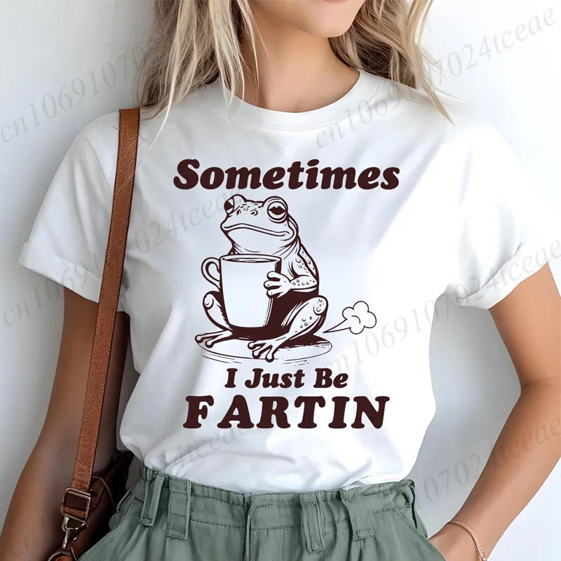 جديد الرجال النساء تي شيرت أحيانًا أنا فقط أكون فارتين تي شيرت مطبوع عادية تي شيرتات قصيرة الاكمام مضحك الضفدع ملتوي ميمي تي شيرت الملابس