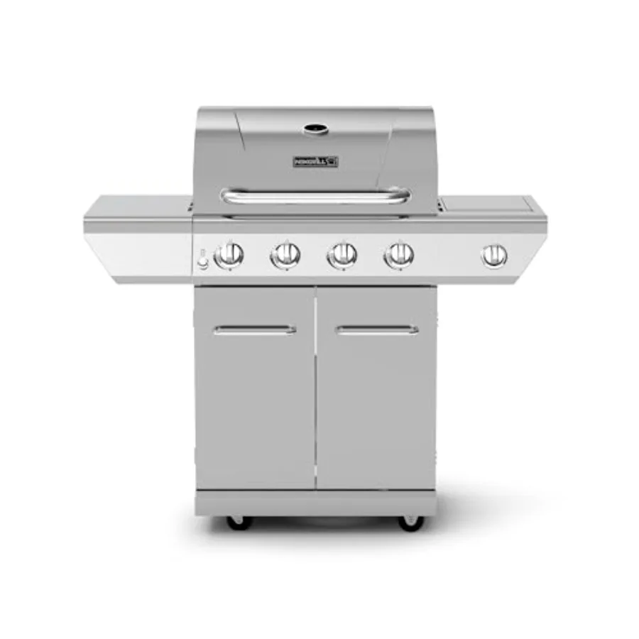

4-Burner Propane Gas Grill in Stainless Steel with Side Burner,60000BTUs, 626 sq. in. Cooking Space, Perfect for Outdoor Cooking