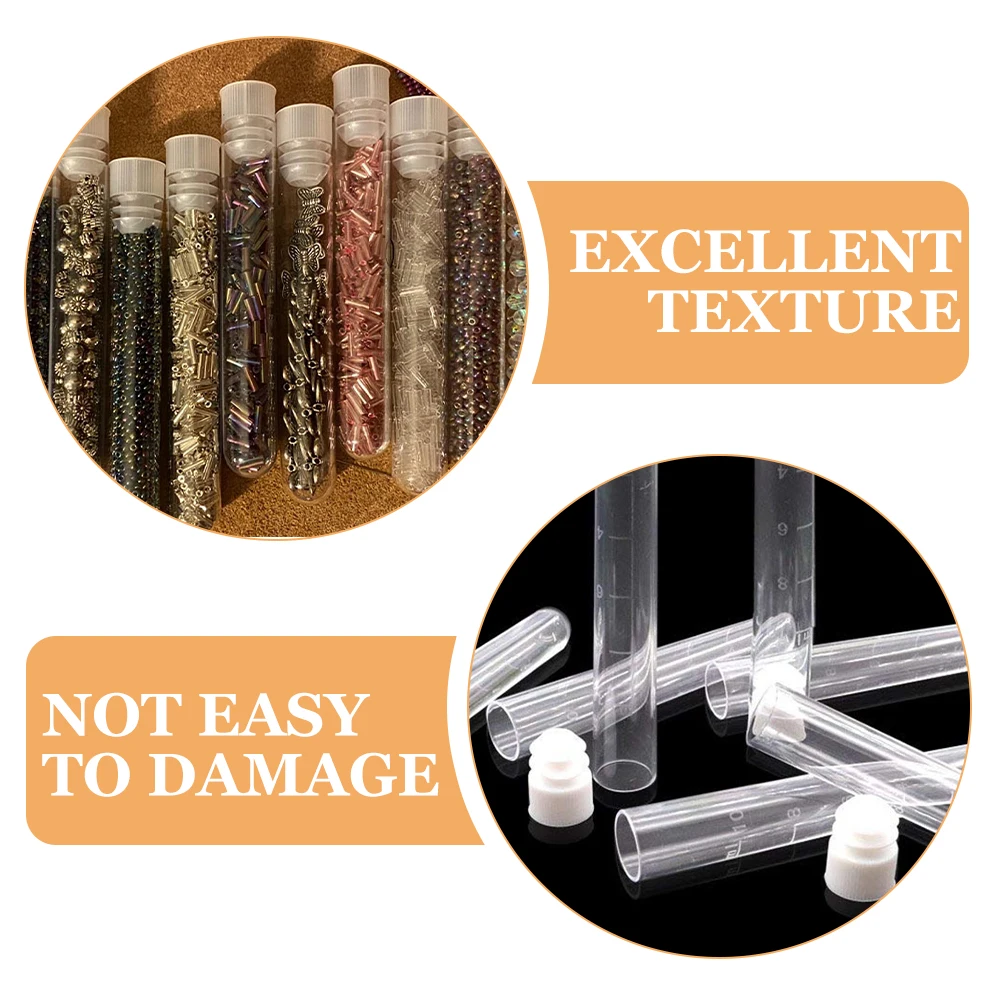 

20Pcs Freezer Test Tubes Plastic Vials Screw Cap 10Ml Sampling Storage Tube Clear Plastic Test Vials for Scientific Experiments