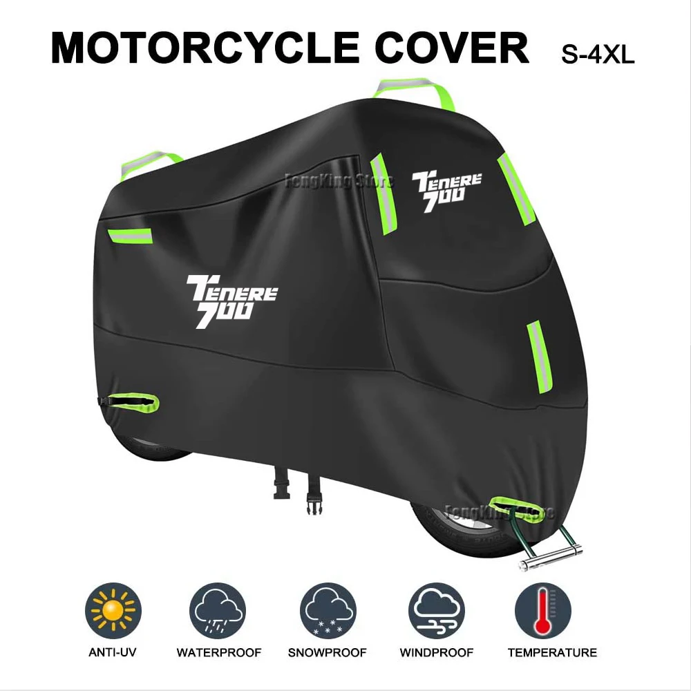 

For YAMAHA TENERE 700 XTZ 700 T700 2020 2021 Motorcycle Cover UV Protective Dustproof Snowproof Outdoors Rain Waterproof Cover