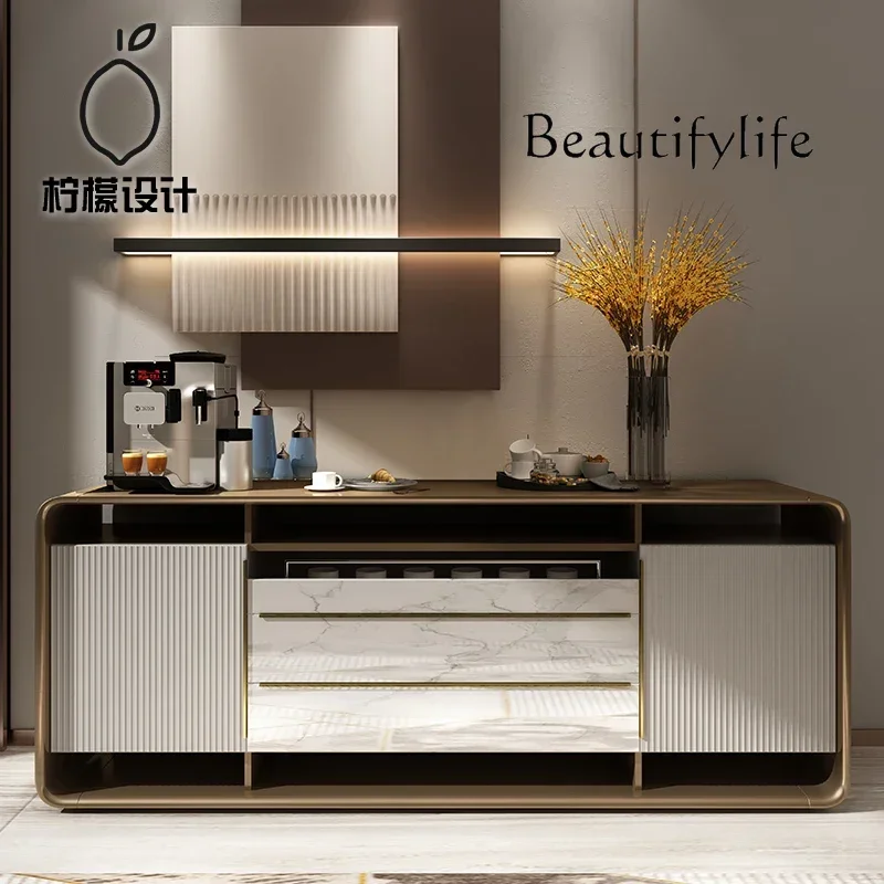 

A Light Luxury Solid Wood Dining Side Cabinet Modern Simple Italian Entrance Minimalist Restaurant Storage Living Room Partition