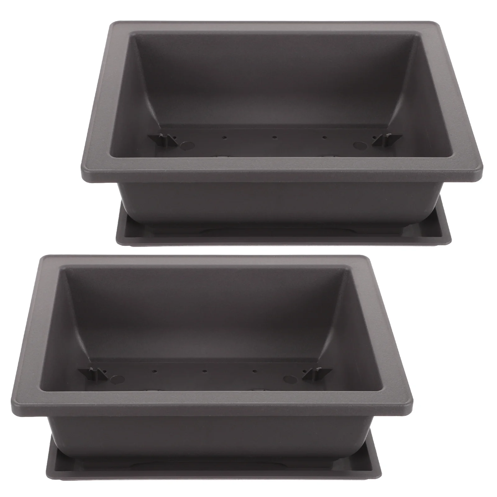 

2 Sets Pots for Plants Plastic Flower Saucer Succulent Bowl Succulents Black Home