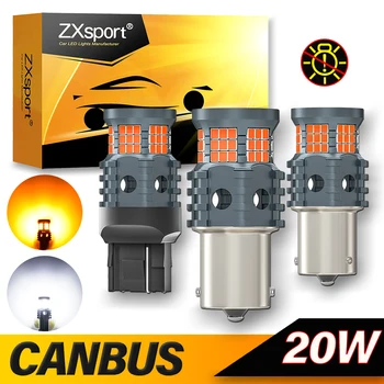 2 luzes led p21w sem flash hiper 1156 ba15s bau15s py21w t20 7440 lâmpada de ajuste de carro canbus lâmpada de sinalização âmbar sem erros leds