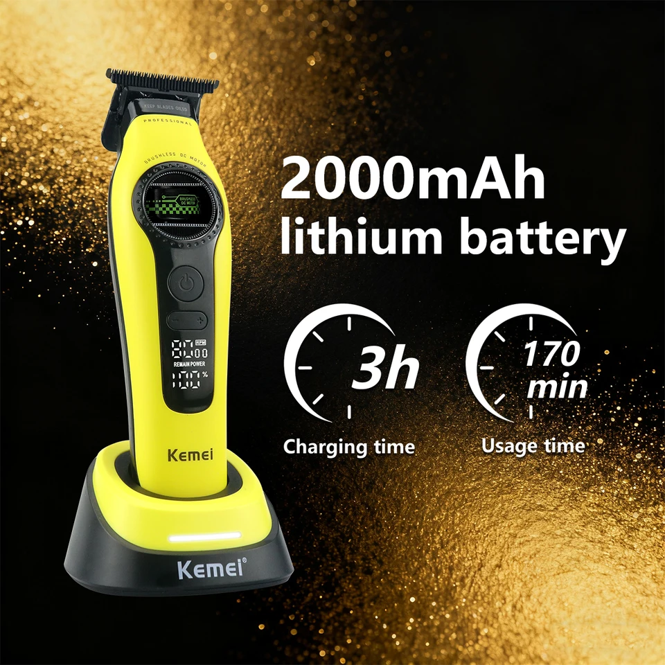 KEMEI KM-1595 プロフェッショナルトリマー 8000RPM 外部ローター