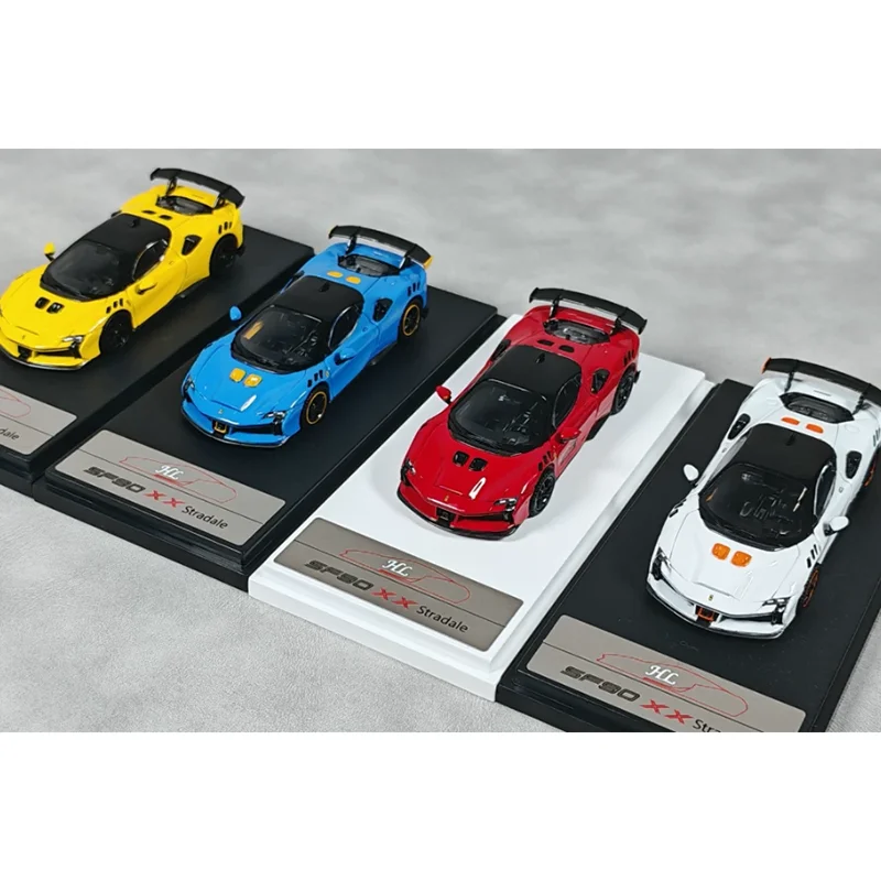 XF X HL 1/64 Scale SF90 XX Stradale Super Sports Hardtop Alloy Vehicle Model Collection Decoration Item