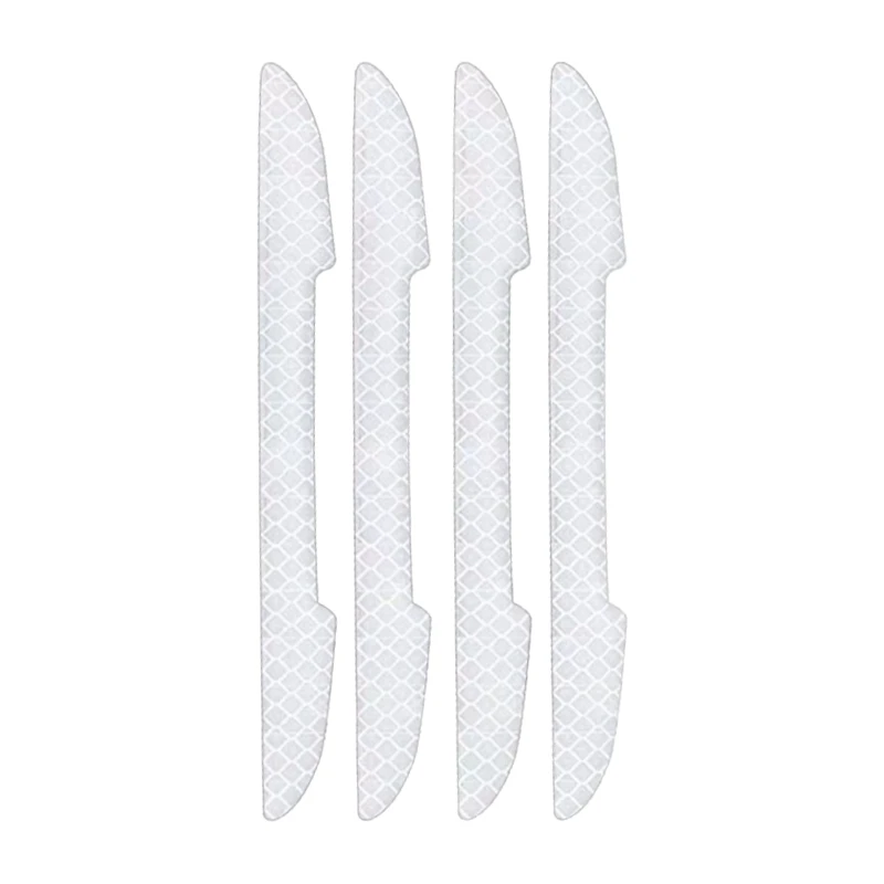 4PCS Car Side Door Reflective Stripe Protective Strip Anti-Collision Strips Scrape Guard Handle Cover