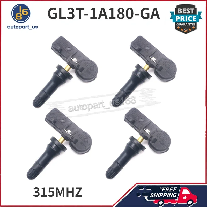 

4PCS For Ford Expedition Max Lincoln Navigator L TPMS Tire Pressure Monitor Sensor 315MHZ GL3T-1A180-GA GL3T-1A180-GB