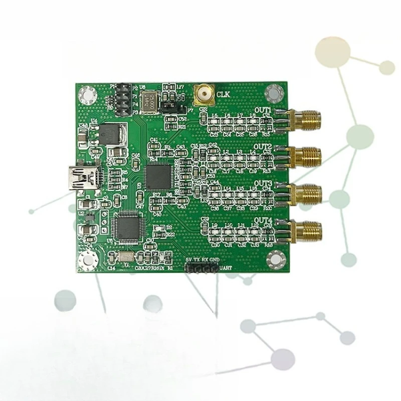 

Four-channel DDS module, RF signal source generator AT command serial output, swept AM