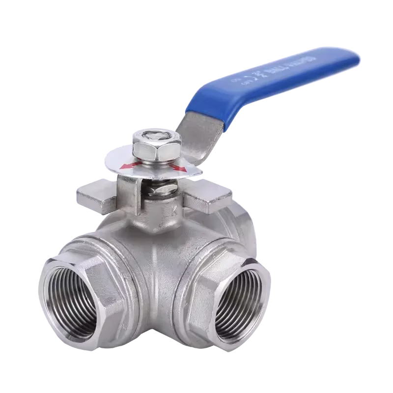 

Stainless Steel Three-Way Ball Valves Pneumatic Manually Controlled Check Valve Water Gas OEM Customizable Manufactured China