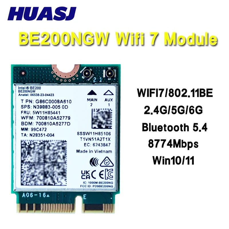 Intel BE200 – Adaptador WiFi 7 M.2 con Bluetooth 5.4 Tri-Band - imagen 5