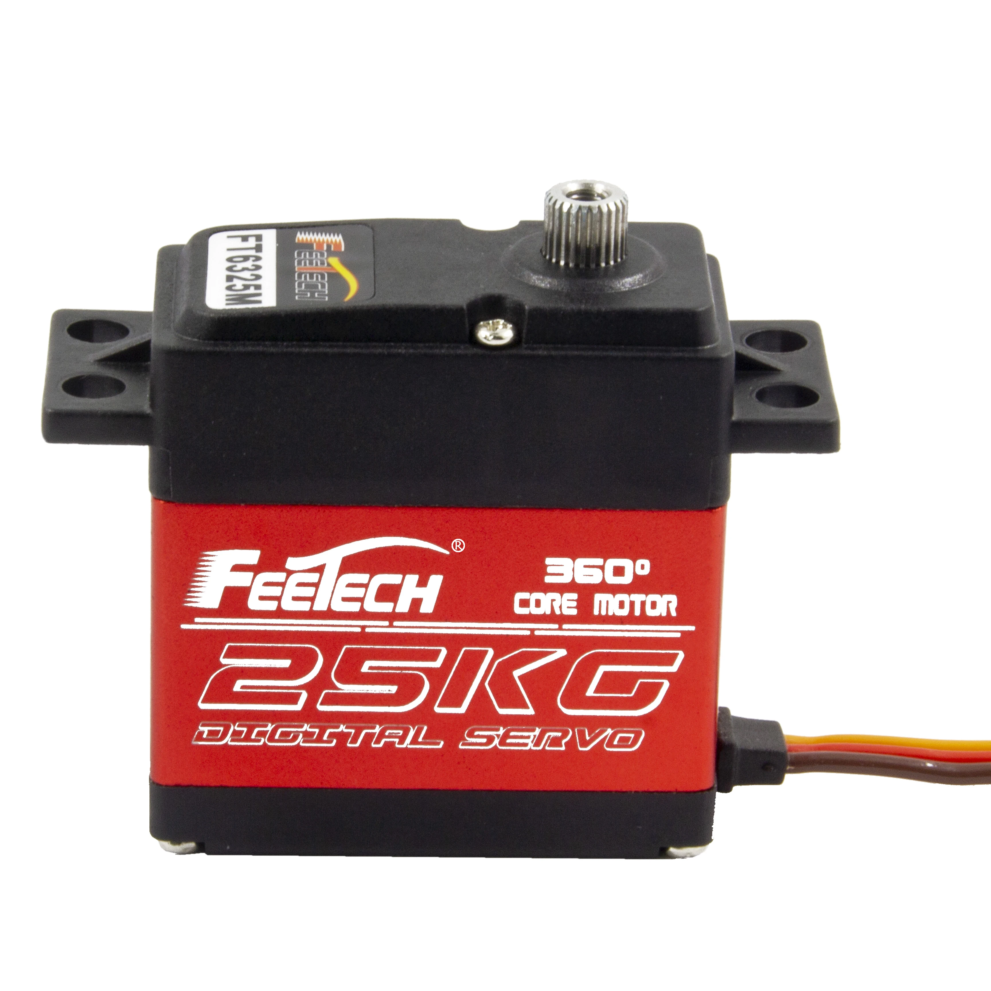 

25 кг стальная шестерня с высоким крутящим моментом, водонепроницаемый цифровой сервопривод, поворот на 180 градусов сервопривод для 1/8 1/10 RC Control Car Toys Robot Arm RC