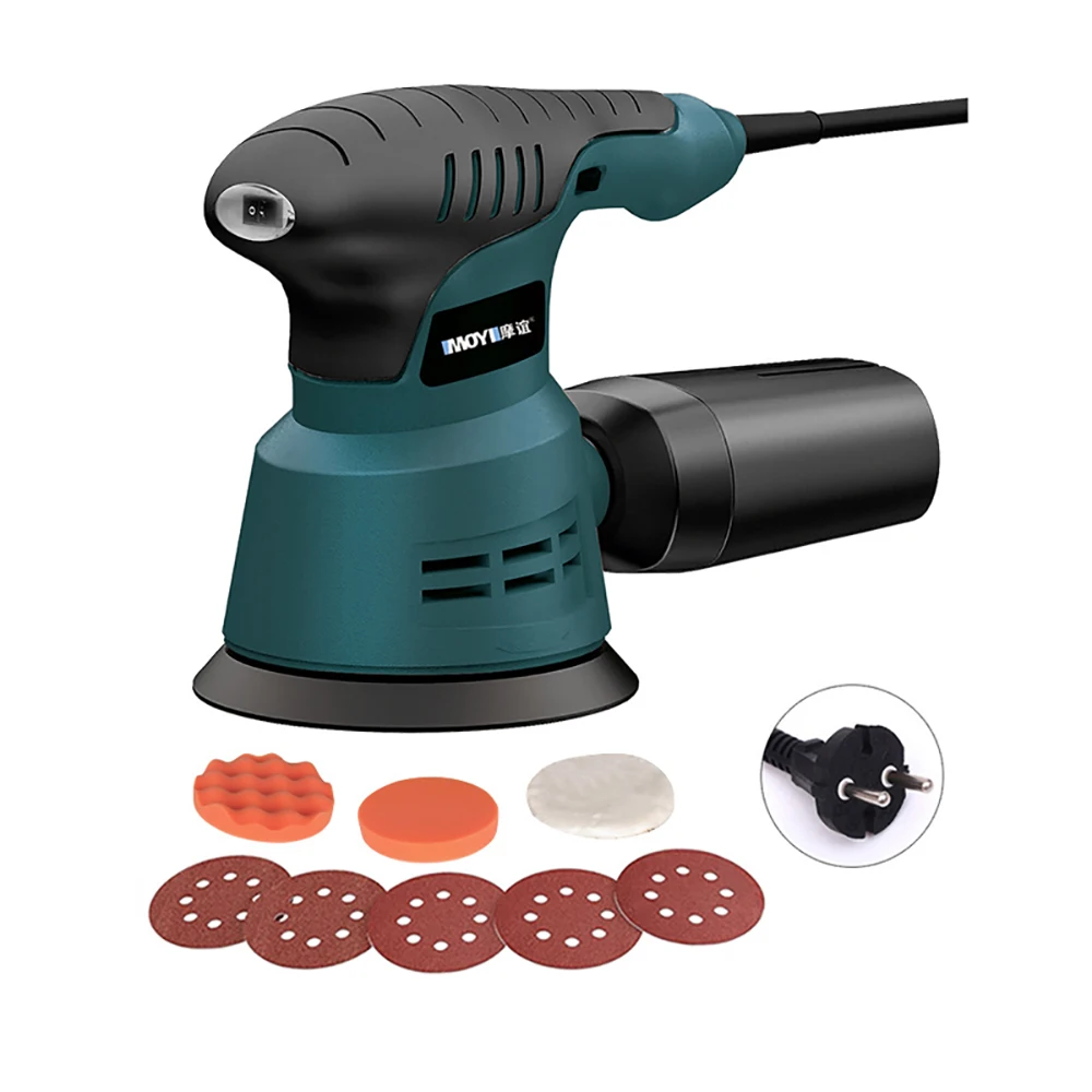 

220V Electric Sander Machine Random Orbital Polisher Variable Speed Sander with 125MM Sandpaper Car Polishing Machine 300W