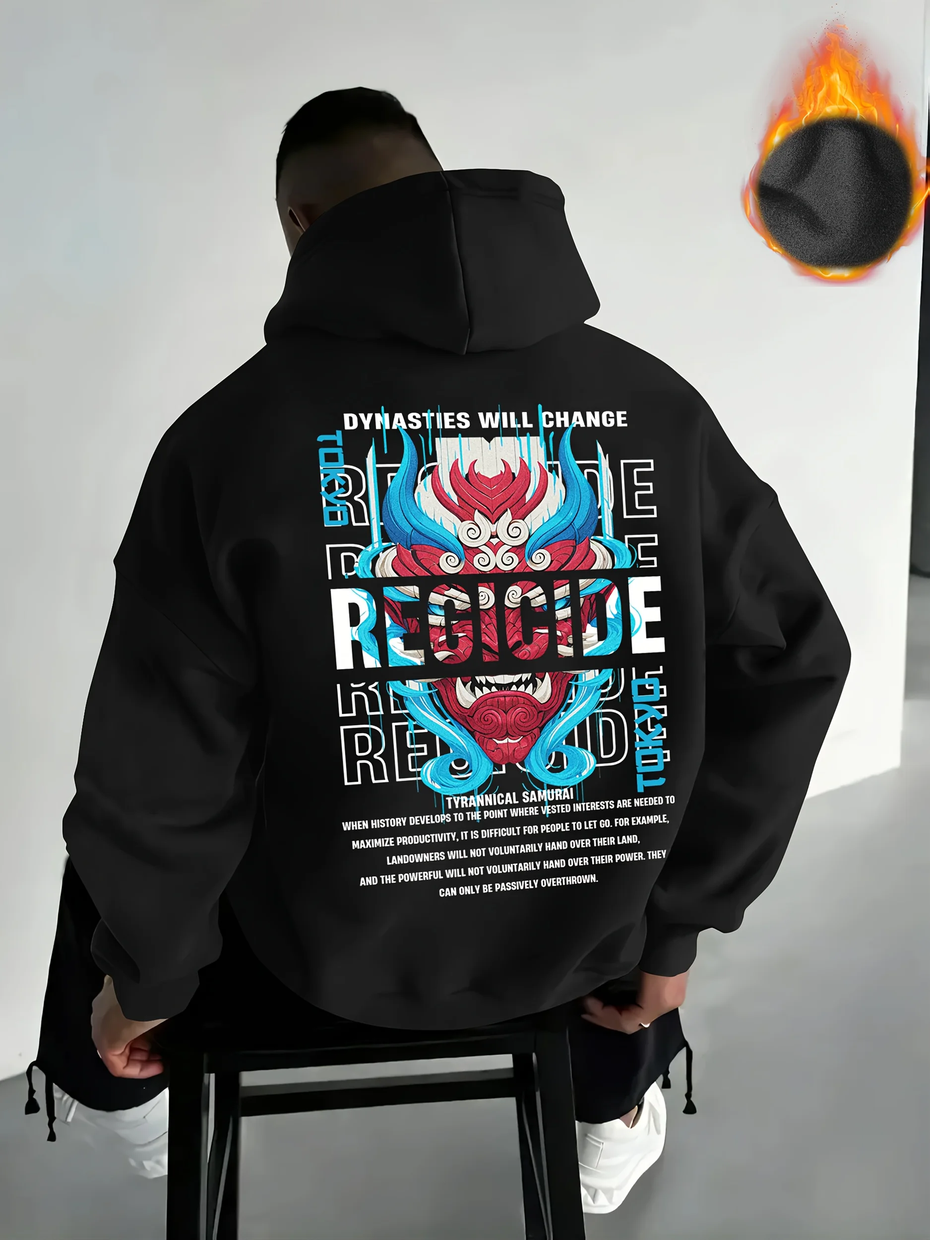 Heißer Verkauf Herren neue Herbst Regicide Ghost Mask Print weiches und bequemes Kapuzenpullover Outdoor Street Style Top