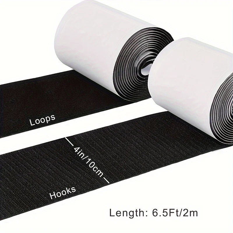1 set Heavy Duty Strips for Couch Cushions 4 Inch x 6.5 FT Keep Sofa Cushions from Sliding - Adhesive Hook and Loop Tape Roll