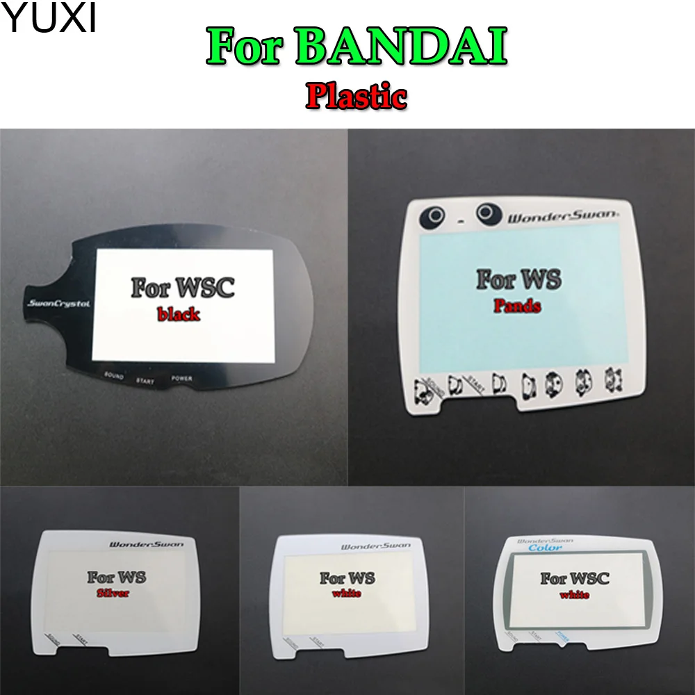 

YUXI 2/5/10pcs For WSC Screen Lens Silver White Replacement Protector Cover For BANDAI Wonder Swan Color Screens