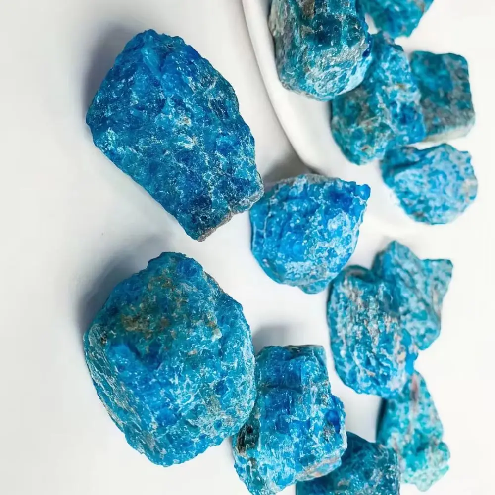 Natural Blue Phosphorus Grey Rough Stone, Crystal Quartz Ore, Mineral Healed Demagnetized Stone