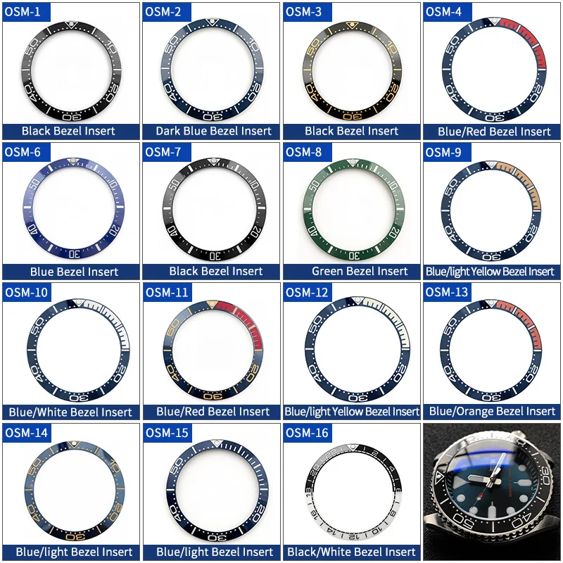Leuchtender Zeiger bei 12 Uhr, schräger Keramik-Lünetteneinsatz, MOD SKX007 Divers, passend für 31,5 x 30,5 mm, kristallschwarzes Uhrenzubehör – Detail 2