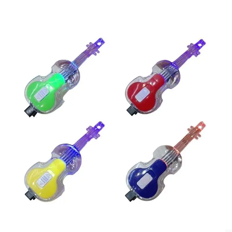 195E Nieuwigheid Gloeiende Gitaar Vorm Haar Clip voor Vrouwen Mode Haarspeldjes voor Sidebangs Light Up Haar Pin Haar Styling