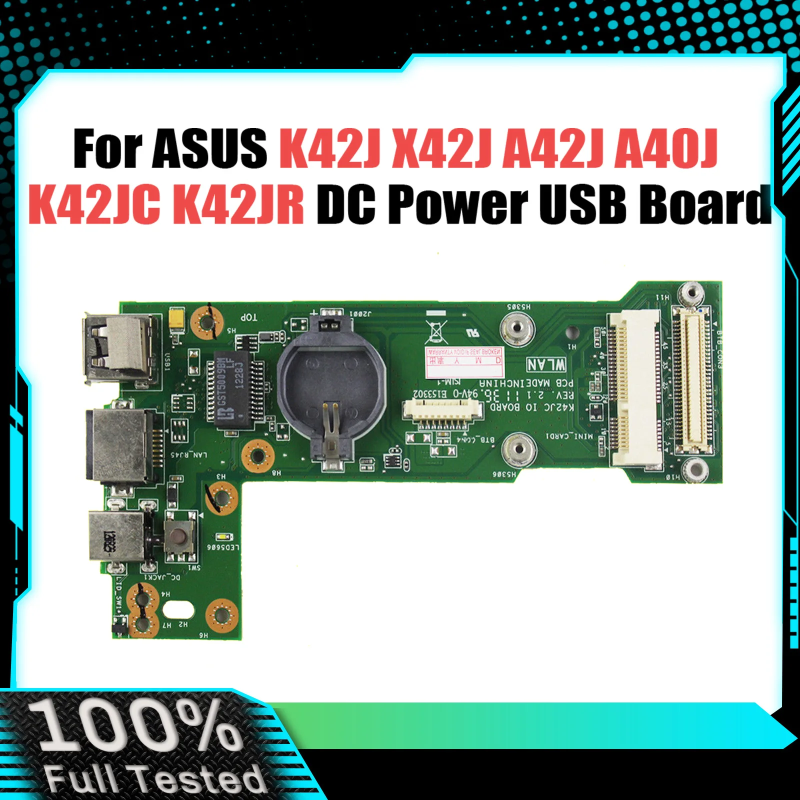 DC Power USB Board For Asus K42J X42J A42J A40J K42JC K42JR K42JZ K42JY K42JV x42D K42D K42F board