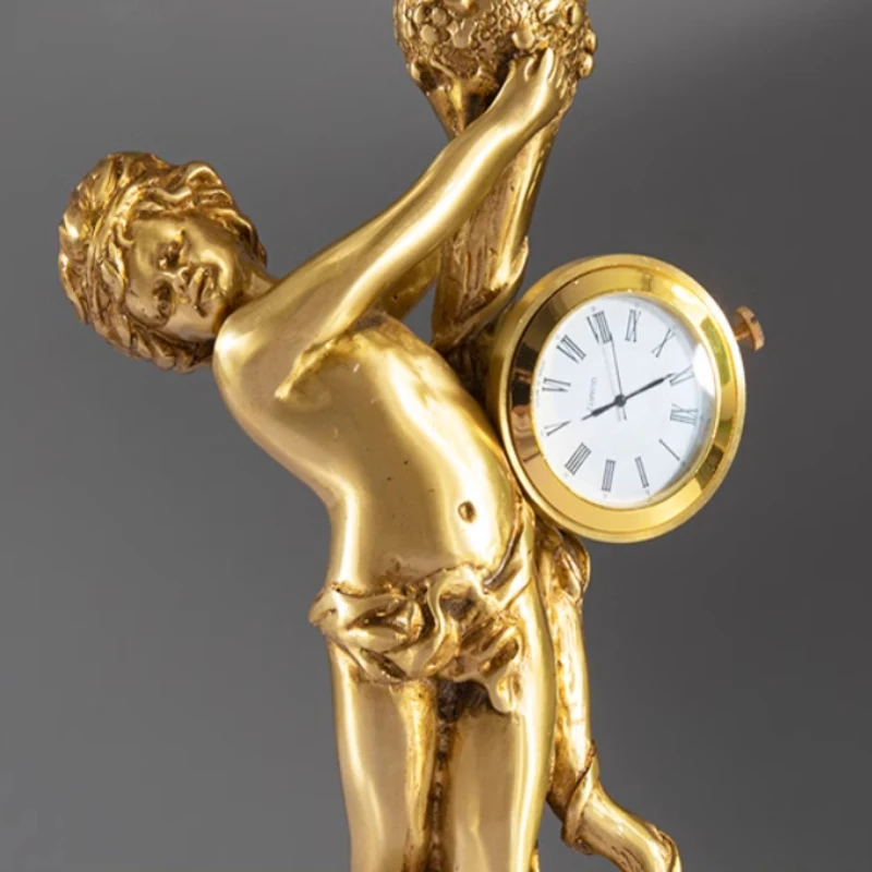 copper candlestick angel candlestick clock romantic living room art bronze