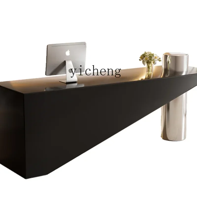 TT  Cashier Clothing Store Bar Counter Beauty Salon Store Small Simple Modern and Unique Company Reception Desk