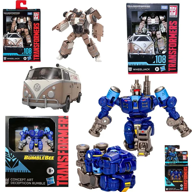 Hasbro Original Transformers Robot Toys Decepticoz Rumble Wheeljack Movie Anime Action Figure Children Deformation Kids Boy