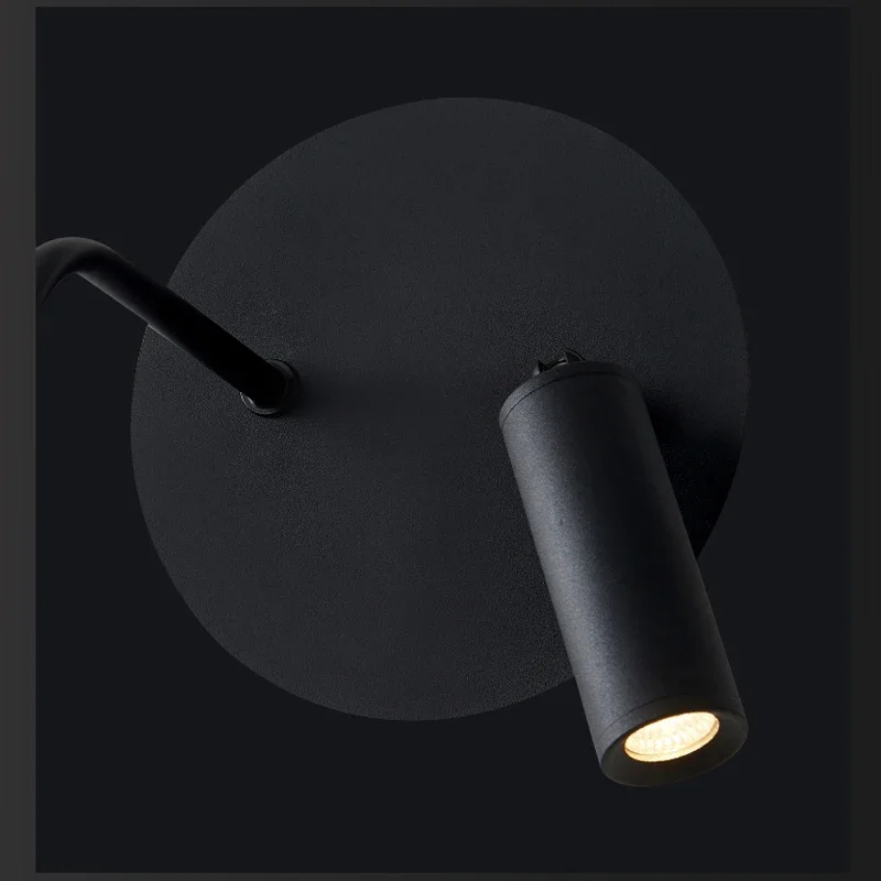 Lâmpada de parede moderna e minimalista para cabeceira, com iluminação LED sofisticada adequada para salas de estudo e quartos.