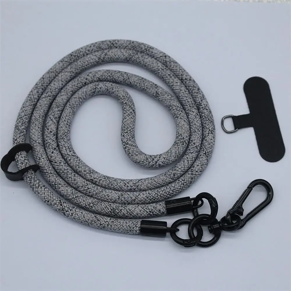 1Pcs Climbing Mobile Phone Lanyard Rotatable Clasp 120cm Long Crossbody Phone Strap with Patch Adjustable Neck Band Cord Chain