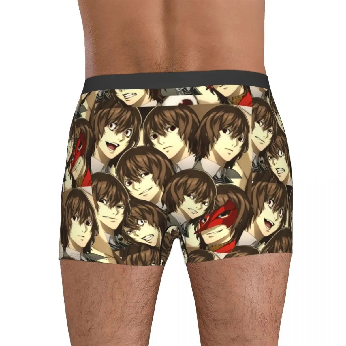 Boxer Underpants Shorts Many Faces Of Goro Akechi Panties Men\'s Soft Underwear for Homme Man Boyfriend Gifts