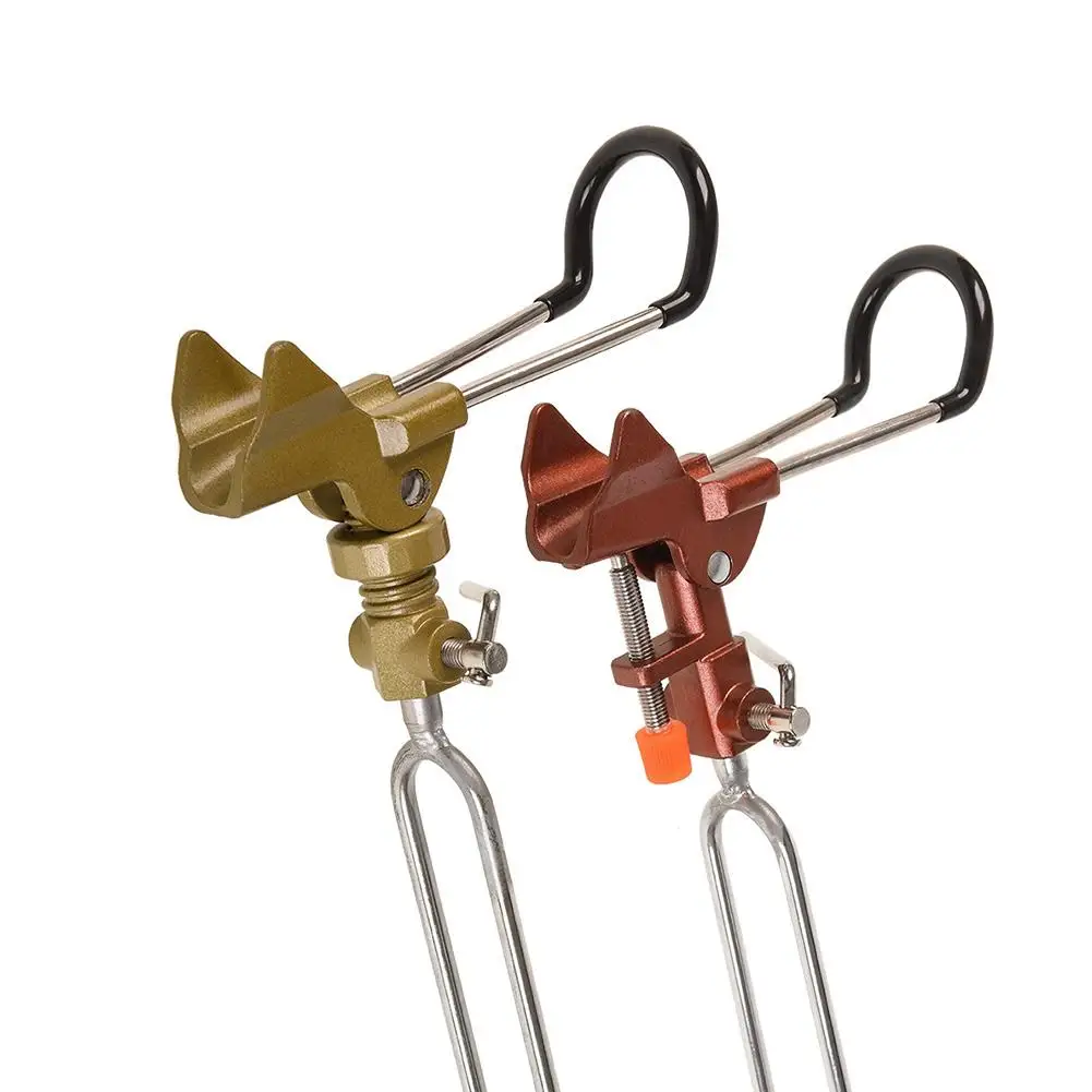 

Fishing Rod Stand Bracket Angle Adjustable Fishing Rod Stand Metal Handle Support Holder for Telescopic / Handle Rod