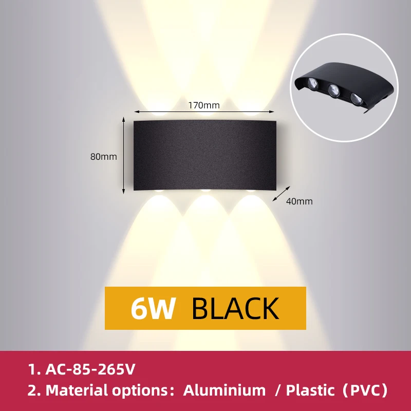CHENBEN Wand leuchte LED wasserdicht Outdoor Wohnkultur Lampe Leuchte Beleuchtung Außen leuchte Innen garten LED Lampe Innen Wand anwenden 3