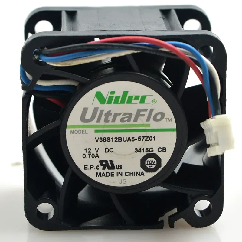 Nidec 4028 W40S12BUA5-15 DC12V 0.55A 4-pin PWM Axial Flow Cooling Fan for Electronics Enclosures and Industrial Equipment