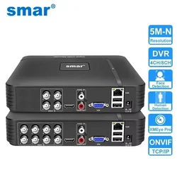 Smar 5 in 1 CCTV Mini DVR TVI CVI AHD CVBS telecamera IP videoregistratore digitale 4CH 8CH 5M-N AHD DVR 5MP NVR sistema di sicurezza Onvif